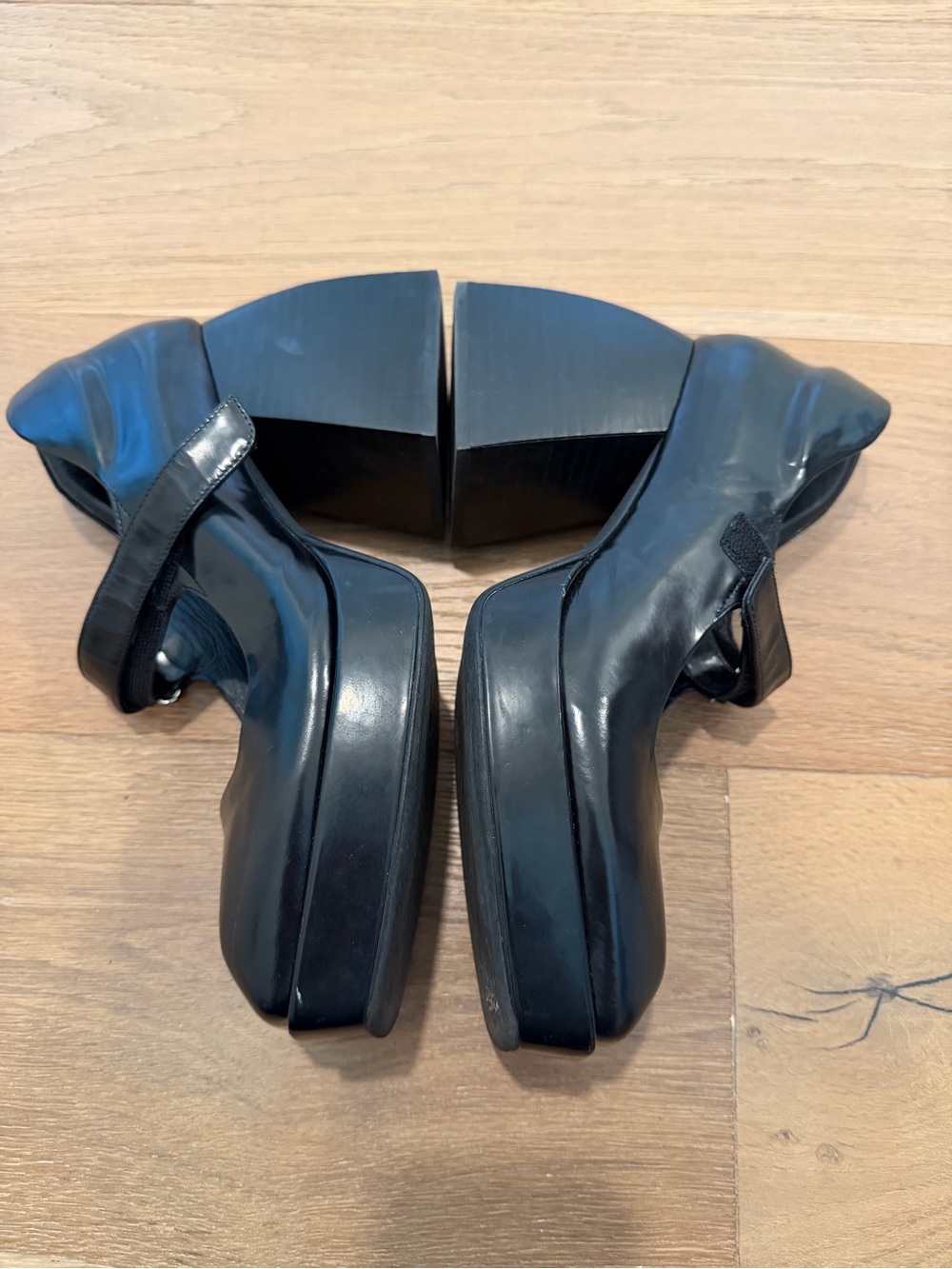 Jeffrey Campbell Reine Platform Mary Jane Pump Black Chunky Heel size 10 - Picture 8 of 14